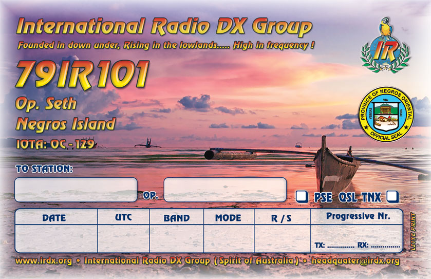 79IR101 back QSL