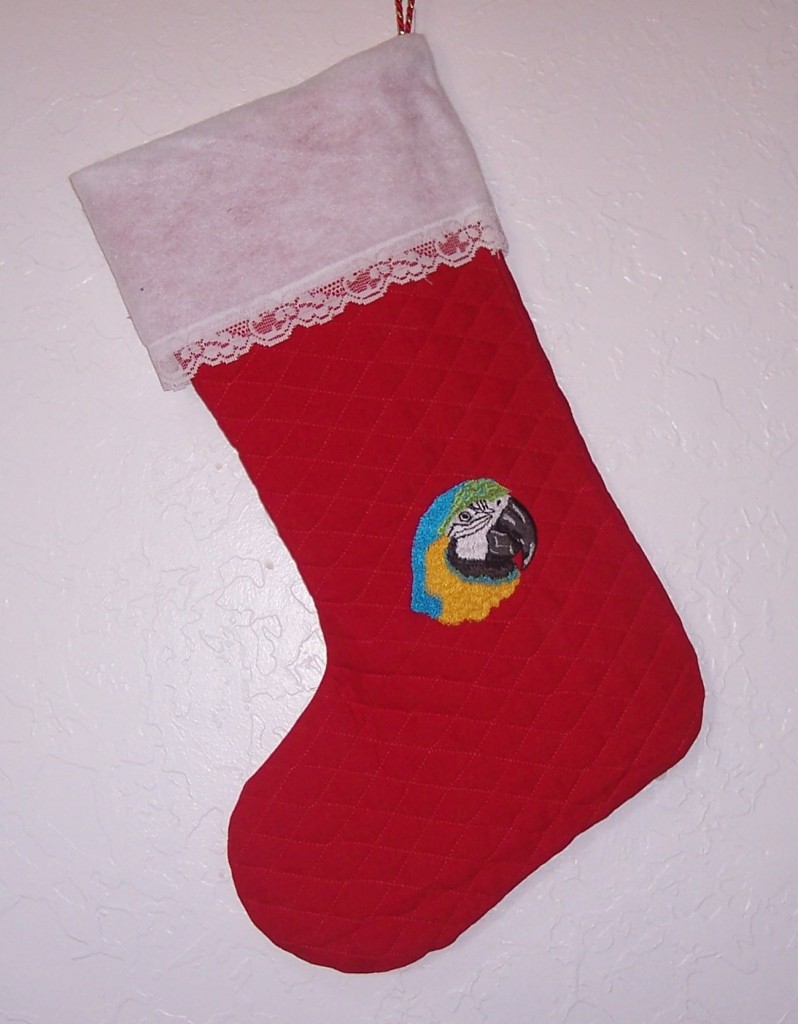 Blue and Gold Macaw Stocking